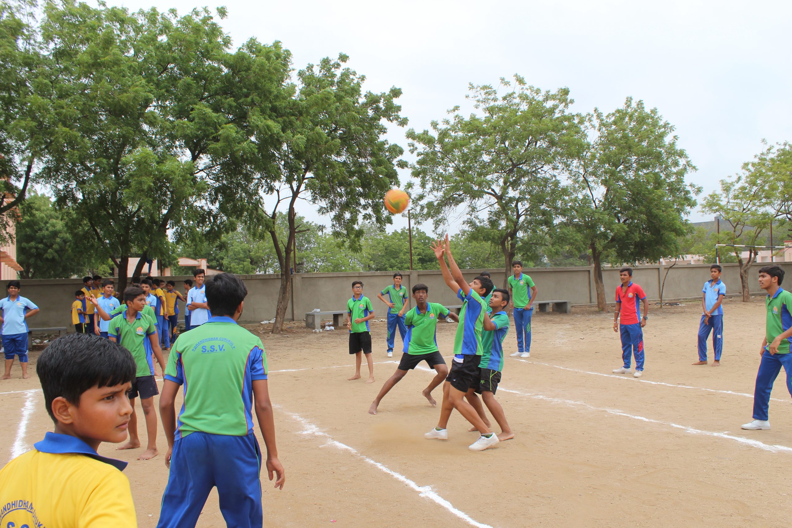Students at sports activity